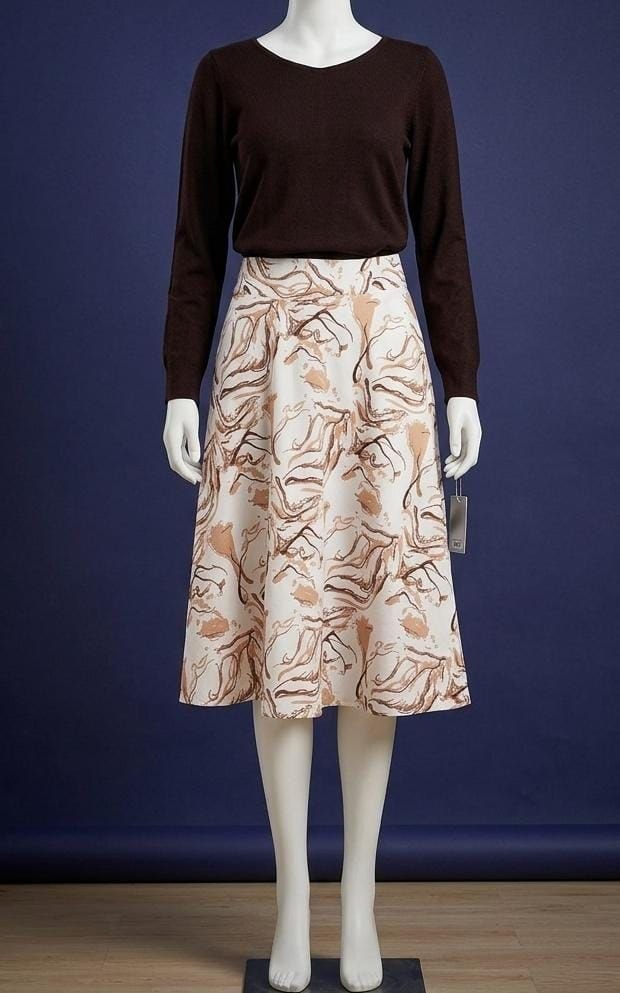 Mocha Marble Midi Dress