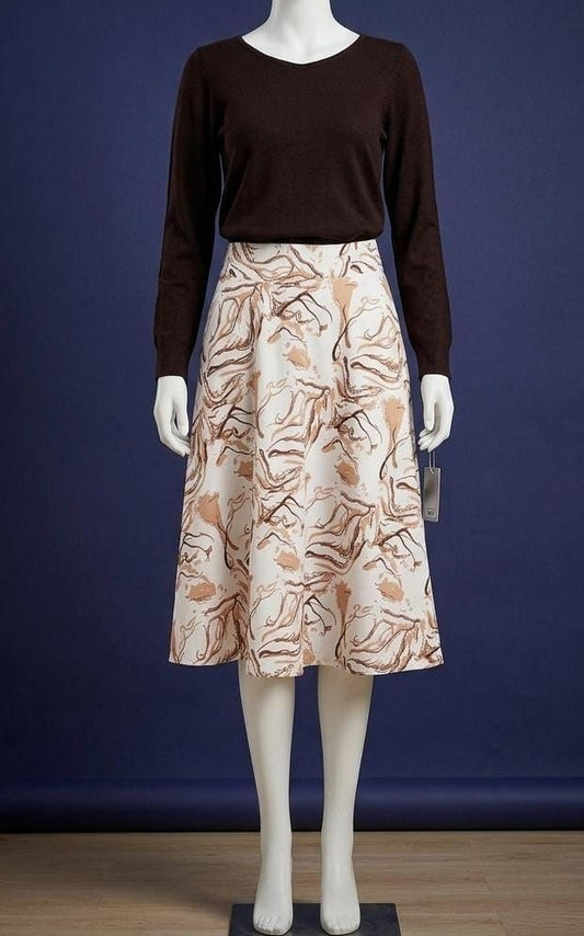 Mocha Marble Midi Dress