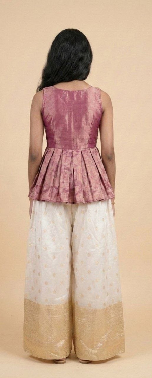 Blush Bloom Peplum Set for onam