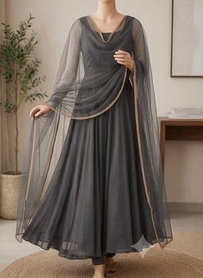 Anarkali Suit Set (Kurta, Bottoms, Dupatta)