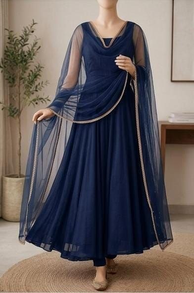 Anarkali Suit Set (Kurta, Bottoms, Dupatta)