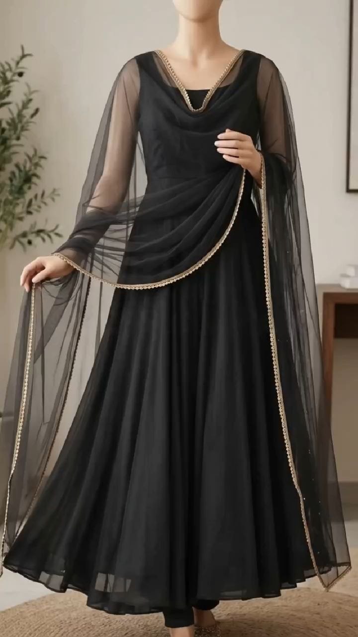Anarkali Suit Set (Kurta, Bottoms, Dupatta)